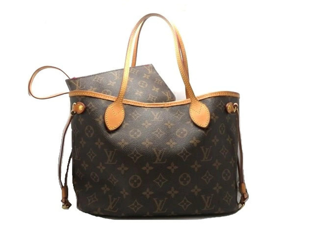 LOUIS VUITTON Neverfull Monogram Fuschia Pink Tote Bag
